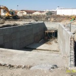 Travaux de construction du canal de drainage