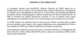 Certificat de Libération
